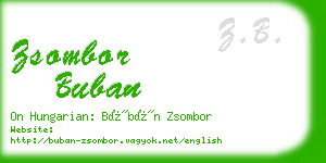 zsombor buban business card